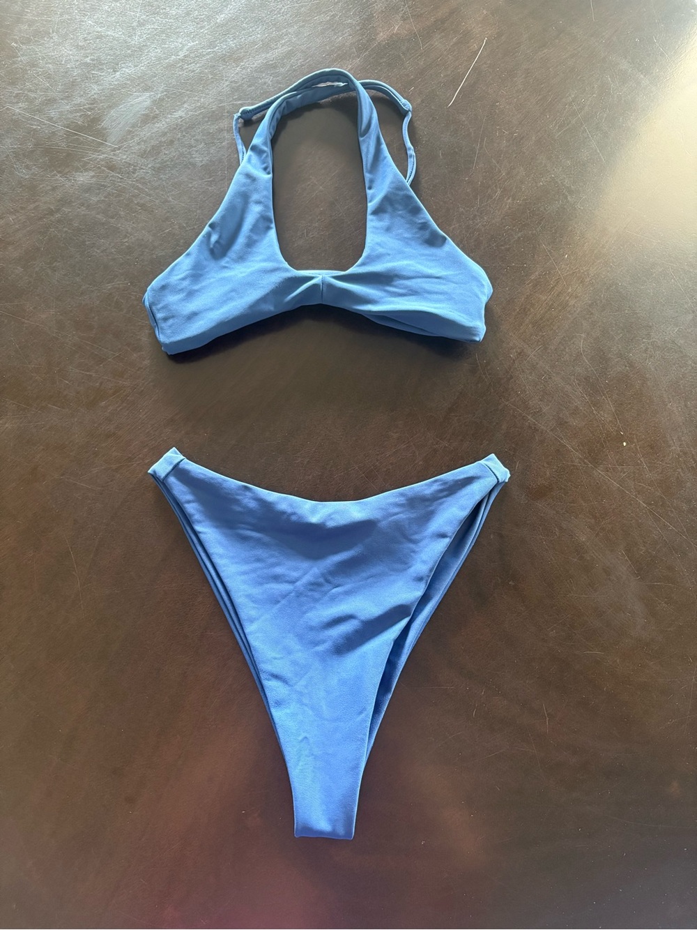 Skatie Blue Halter Bikini Set